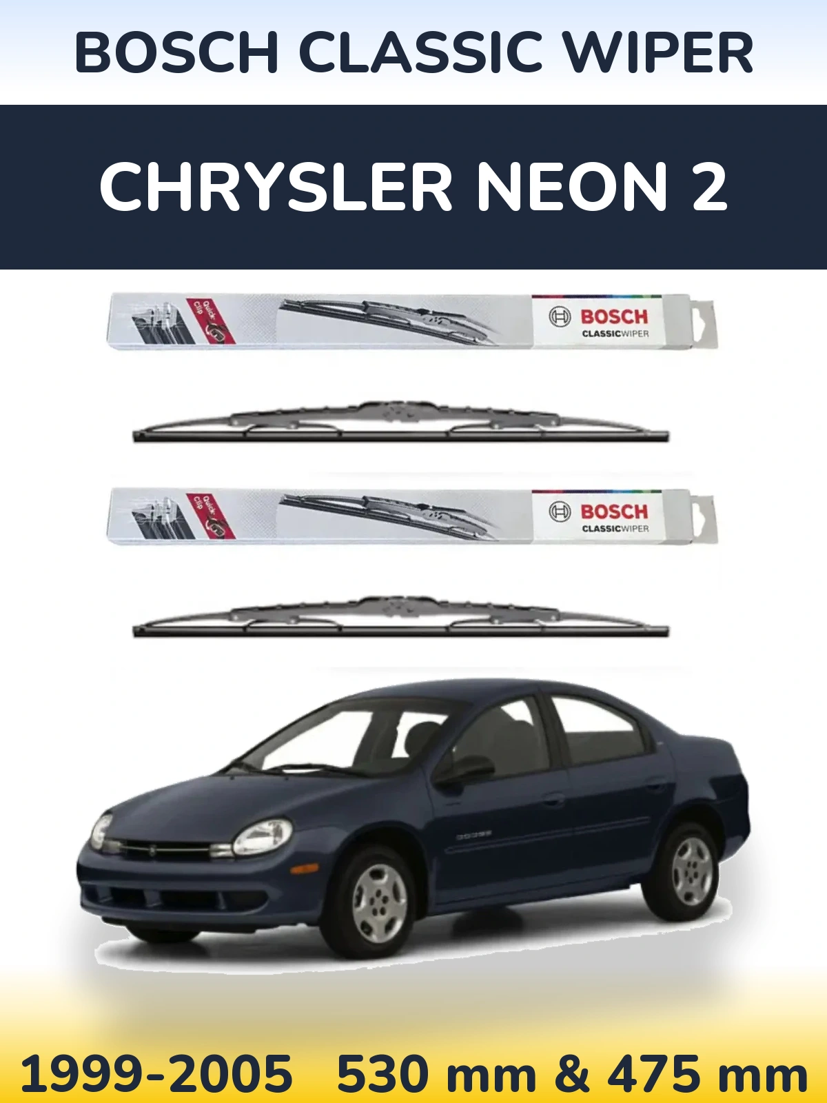 Torkarblad BOSCH Classic Wiper för Chrysler Neon 2