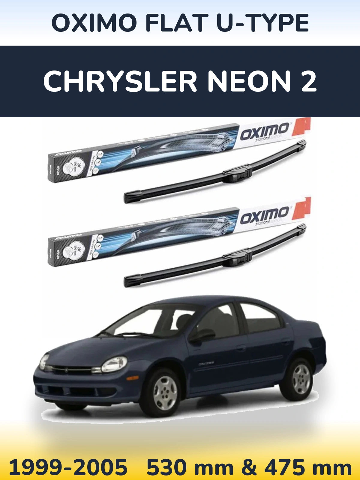 Torkarblad Oximo Flat U-type för Chrysler Neon 2