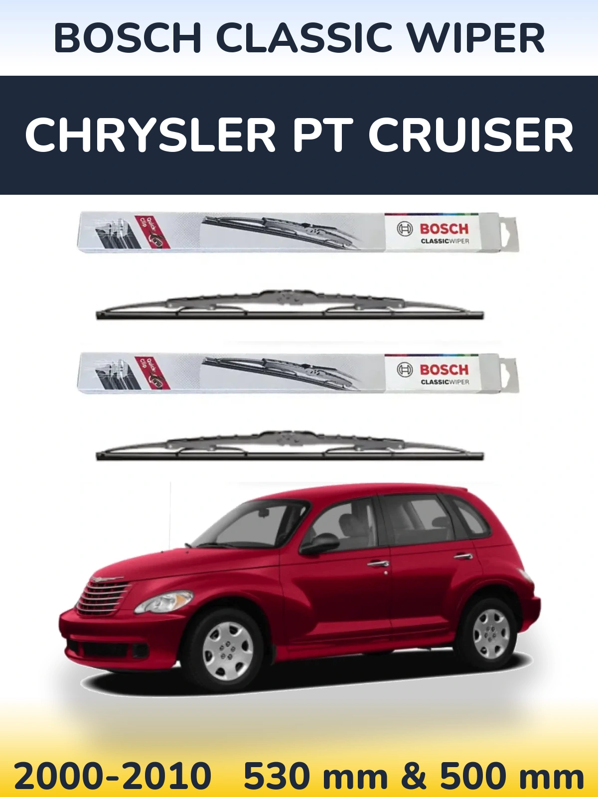 Torkarblad BOSCH Classic Wiper för Chrysler PT Cruiser