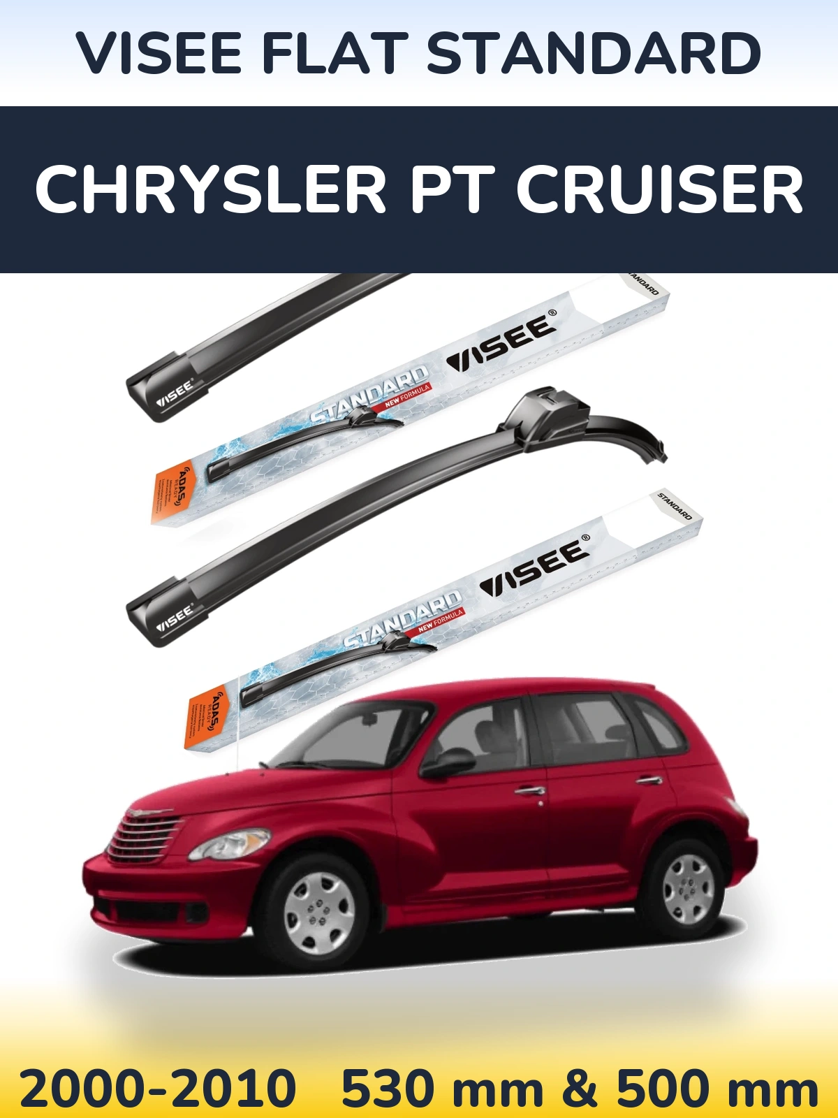 Torkarblad VISEE FLAT STANDARD för Chrysler PT Cruiser