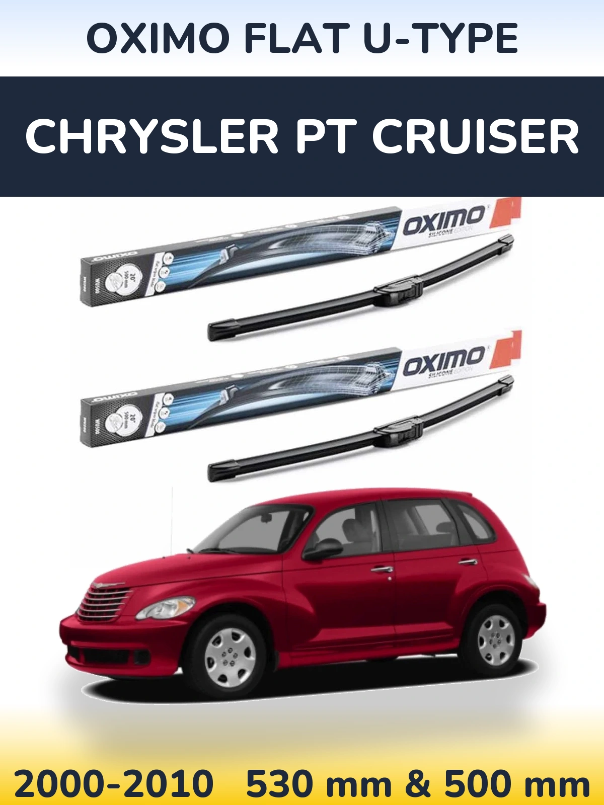Torkarblad Oximo Flat U-type för Chrysler PT Cruiser