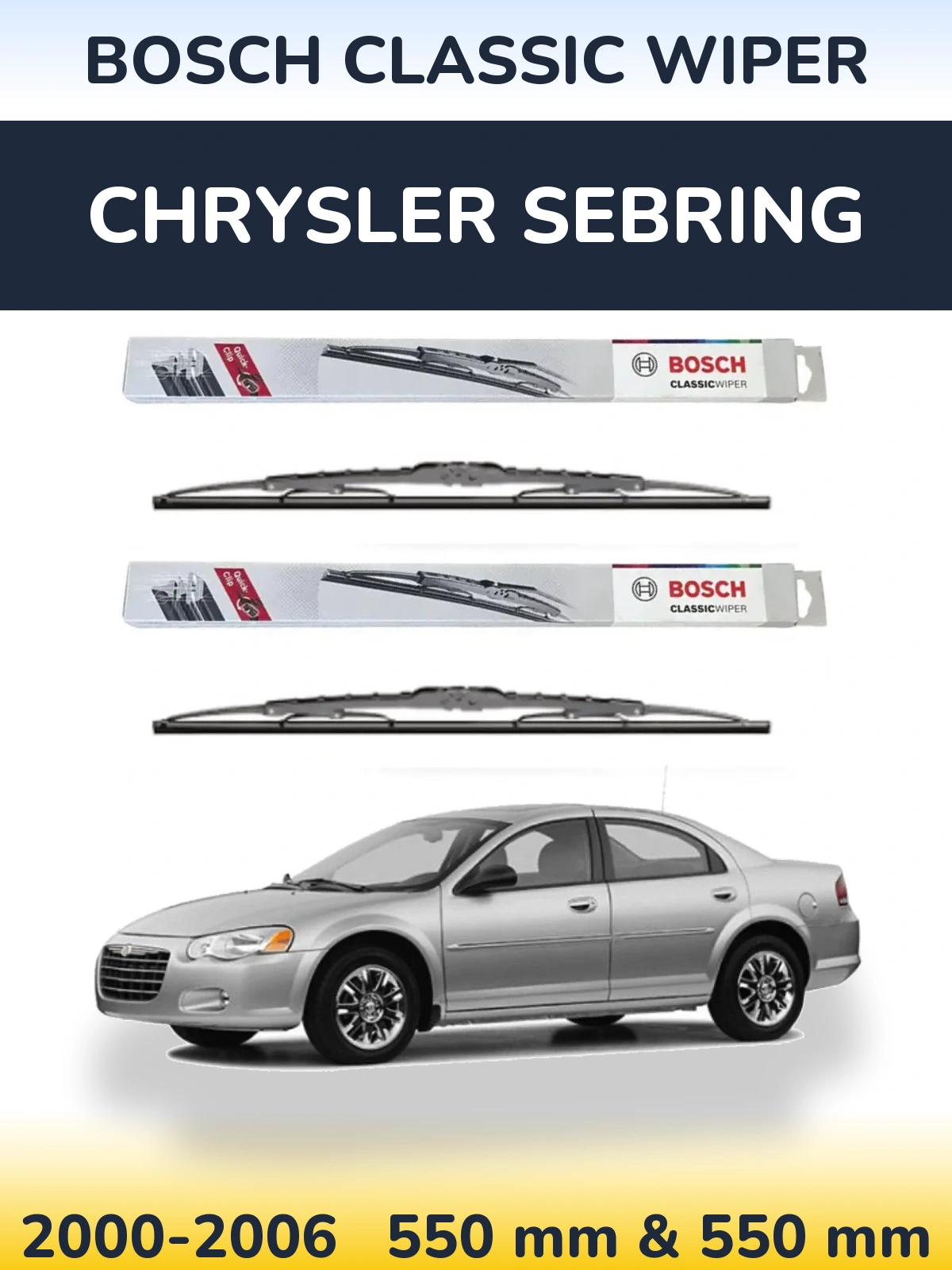 Torkarblad BOSCH Classic Wiper för Chrysler Sebring