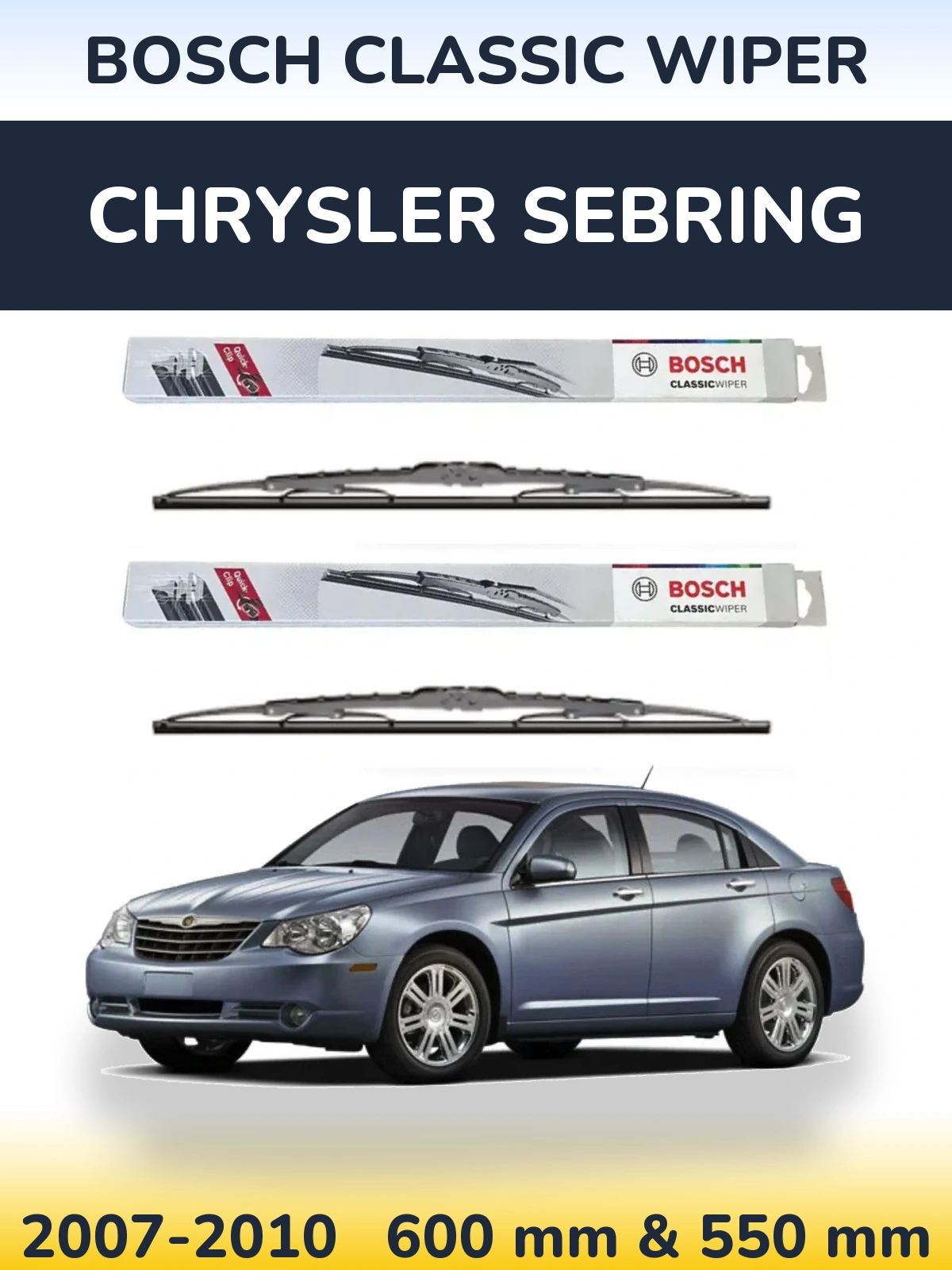 Torkarblad BOSCH Classic Wiper för Chrysler Sebring