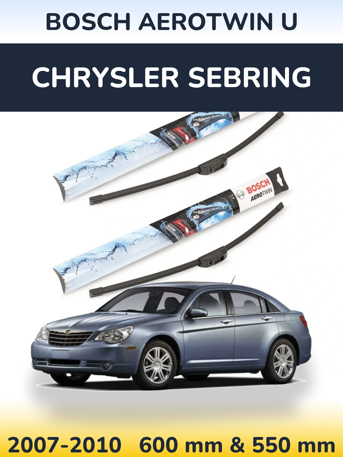Torkarblad BOSCH AeroTwin U för Chrysler Sebring