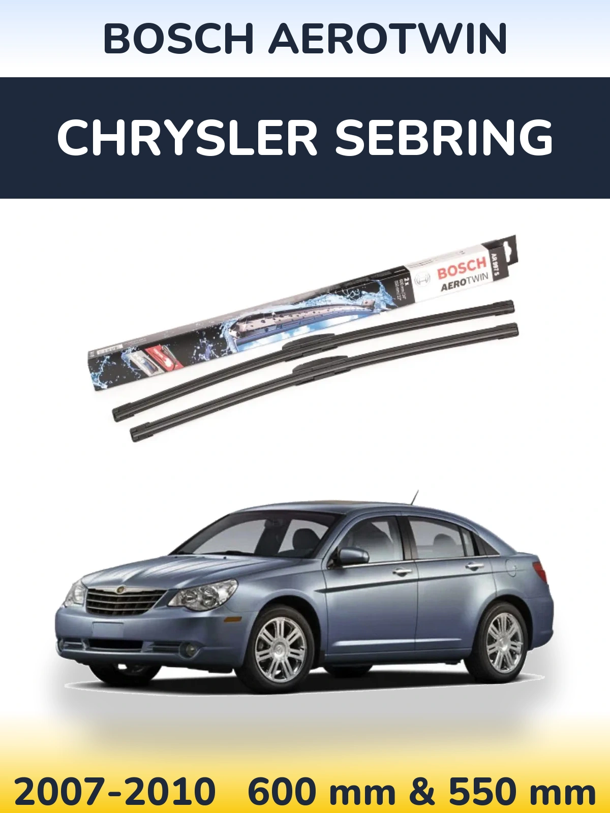 Torkarblad BOSCH AeroTwin för Chrysler Sebring