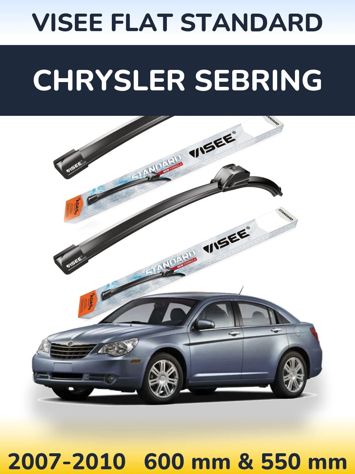 Torkarblad VISEE FLAT STANDARD för Chrysler Sebring