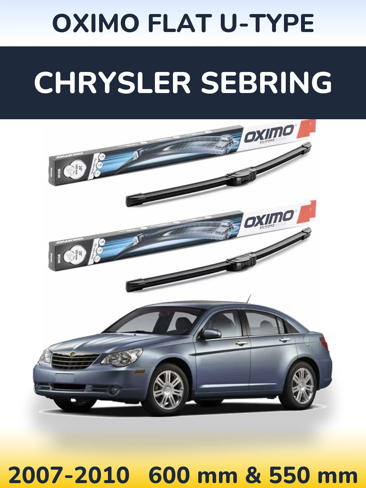 Torkarblad Oximo Flat U-type för Chrysler Sebring
