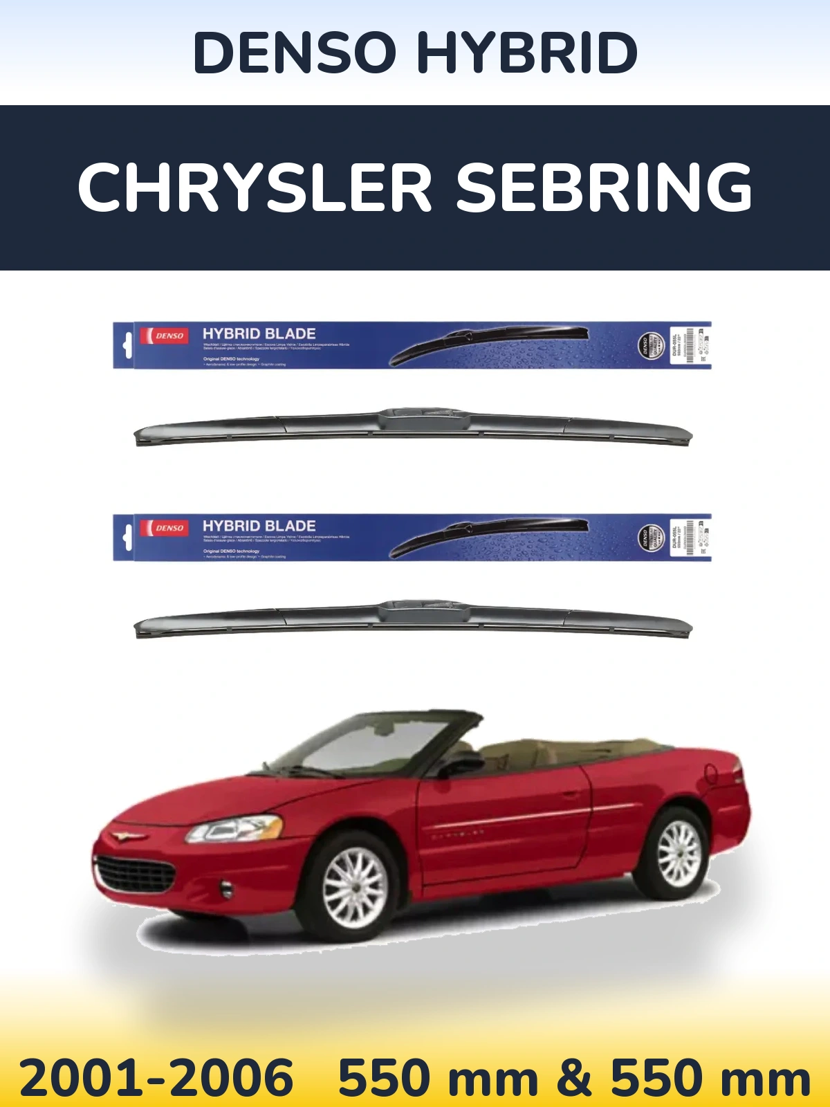Torkarblad Denso Hybrid för Chrysler Sebring