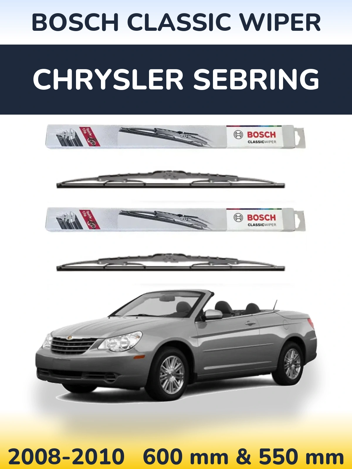 Torkarblad BOSCH Classic Wiper för Chrysler Sebring