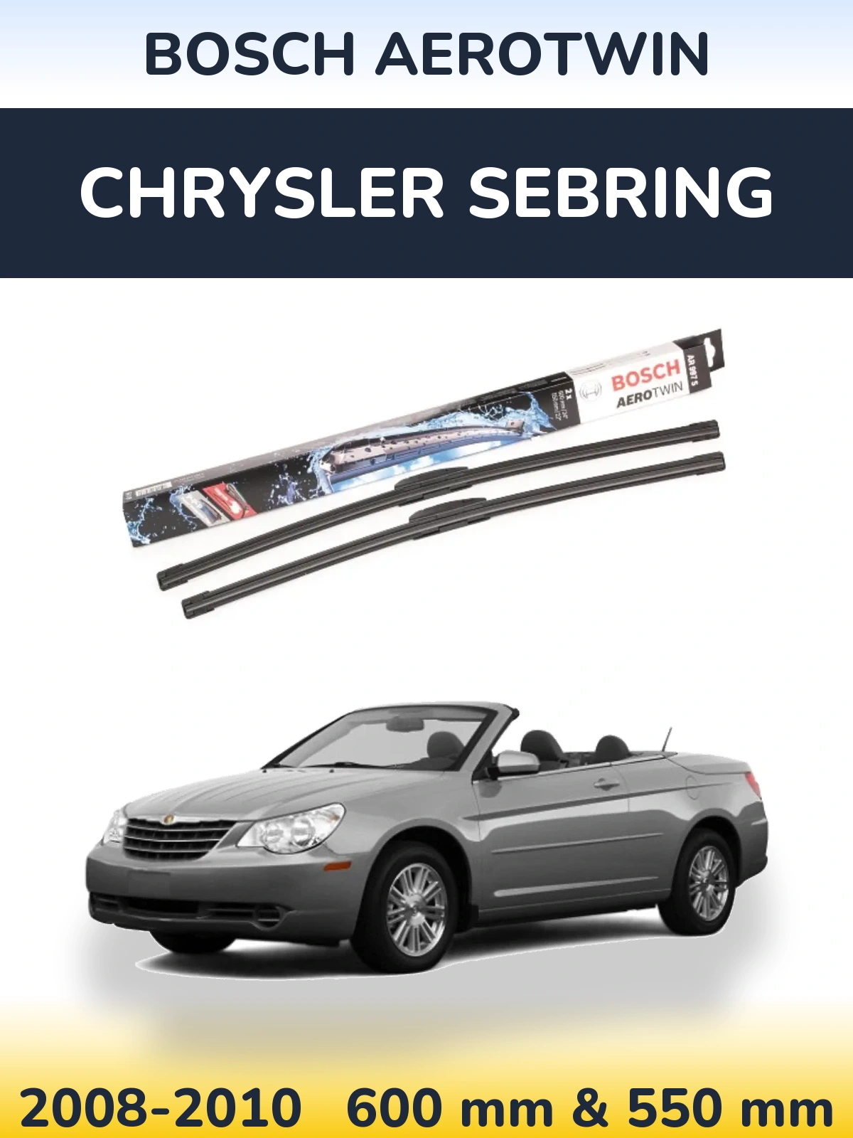 Torkarblad BOSCH AeroTwin för Chrysler Sebring