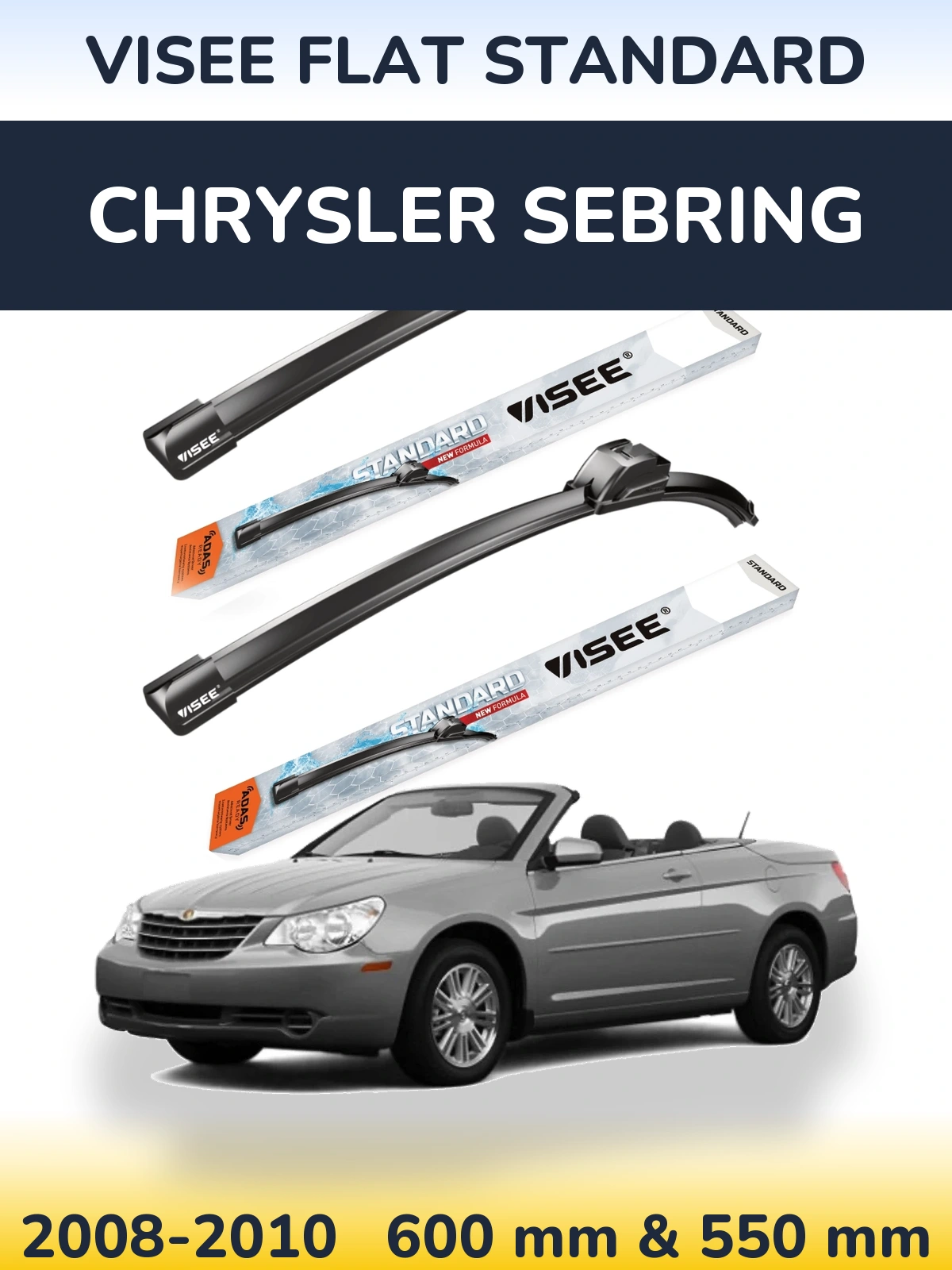 Torkarblad VISEE FLAT STANDARD för Chrysler Sebring