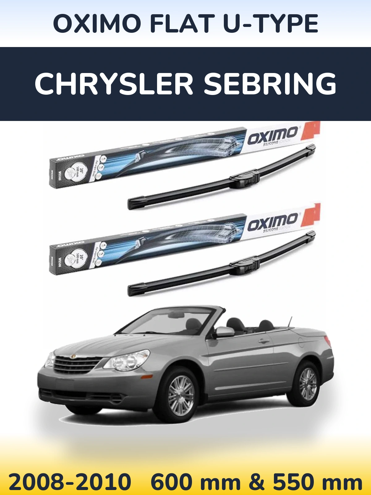 Torkarblad Oximo Flat U-type för Chrysler Sebring