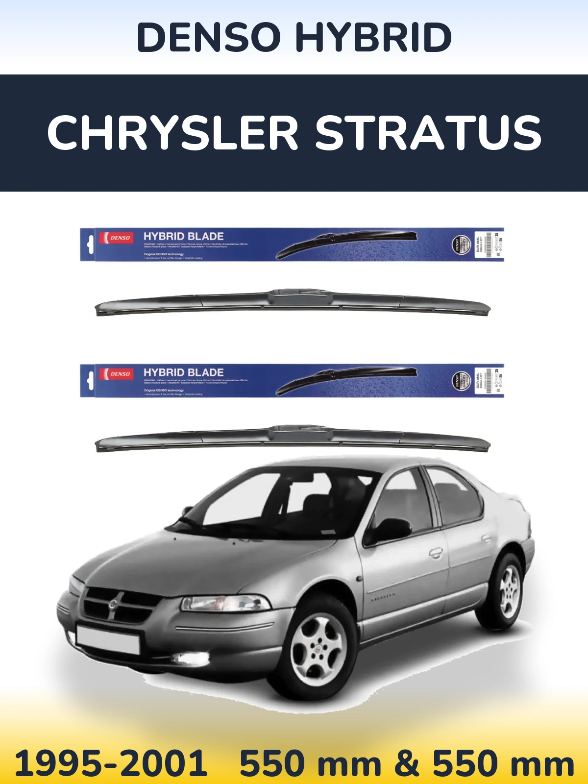 Torkarblad Denso Hybrid för Chrysler Stratus