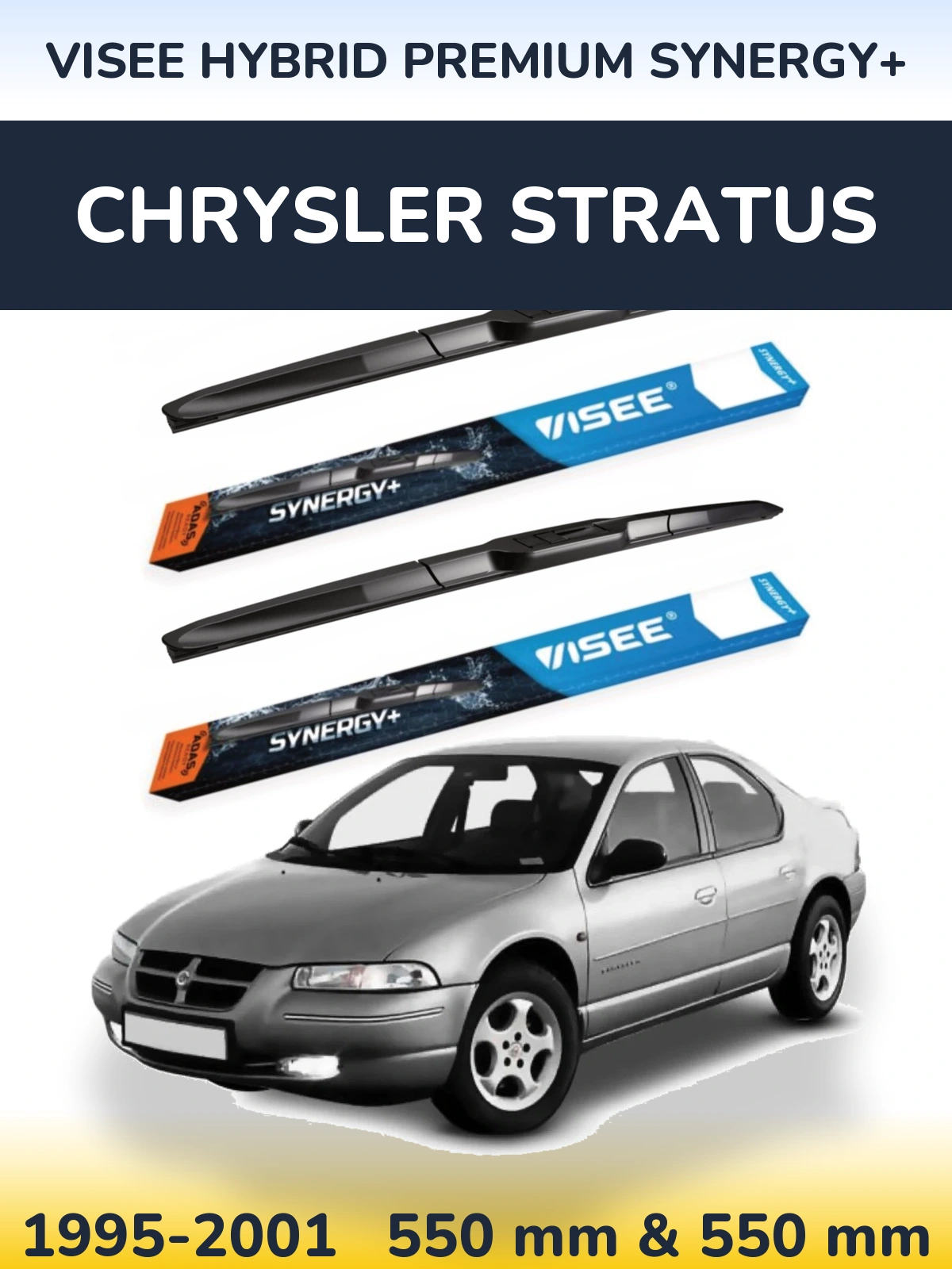 Torkarblad VISEE HYBRID PREMIUM SYNERGY+ för Chrysler Stratus