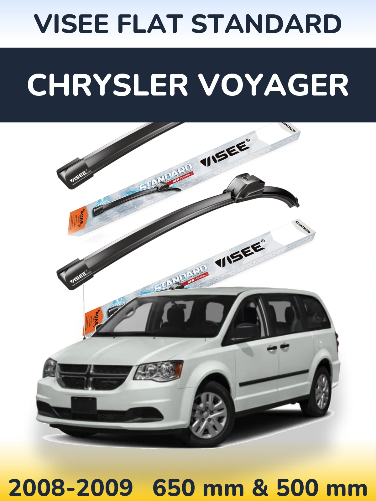 Torkarblad VISEE FLAT STANDARD för Chrysler Voyager
