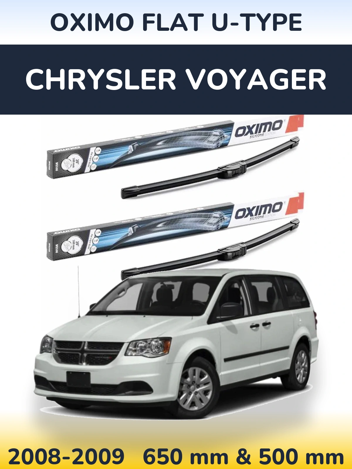 Torkarblad Oximo Flat U-type för Chrysler Voyager