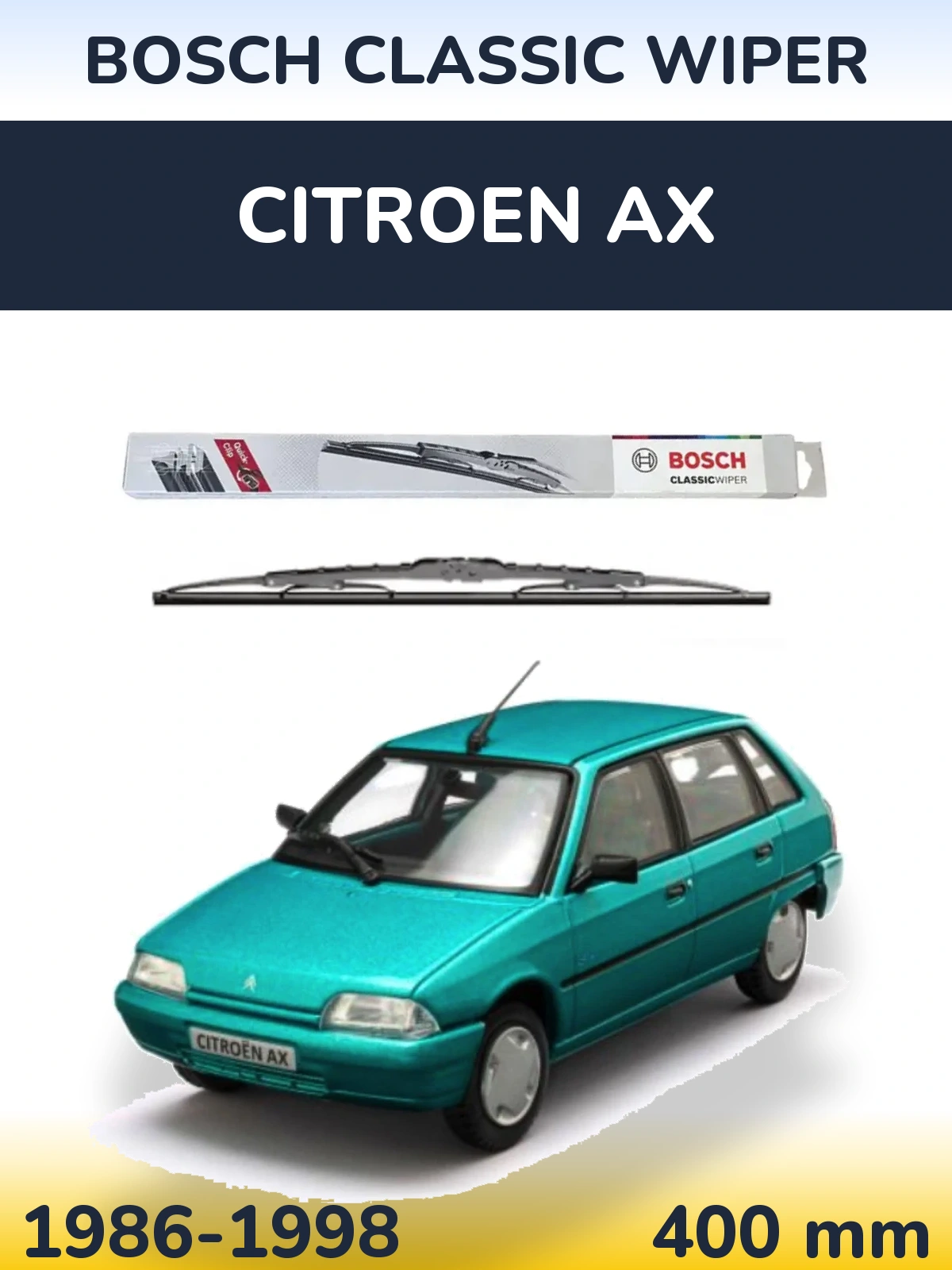Torkarblad BOSCH Classic Wiper för Citroen AX