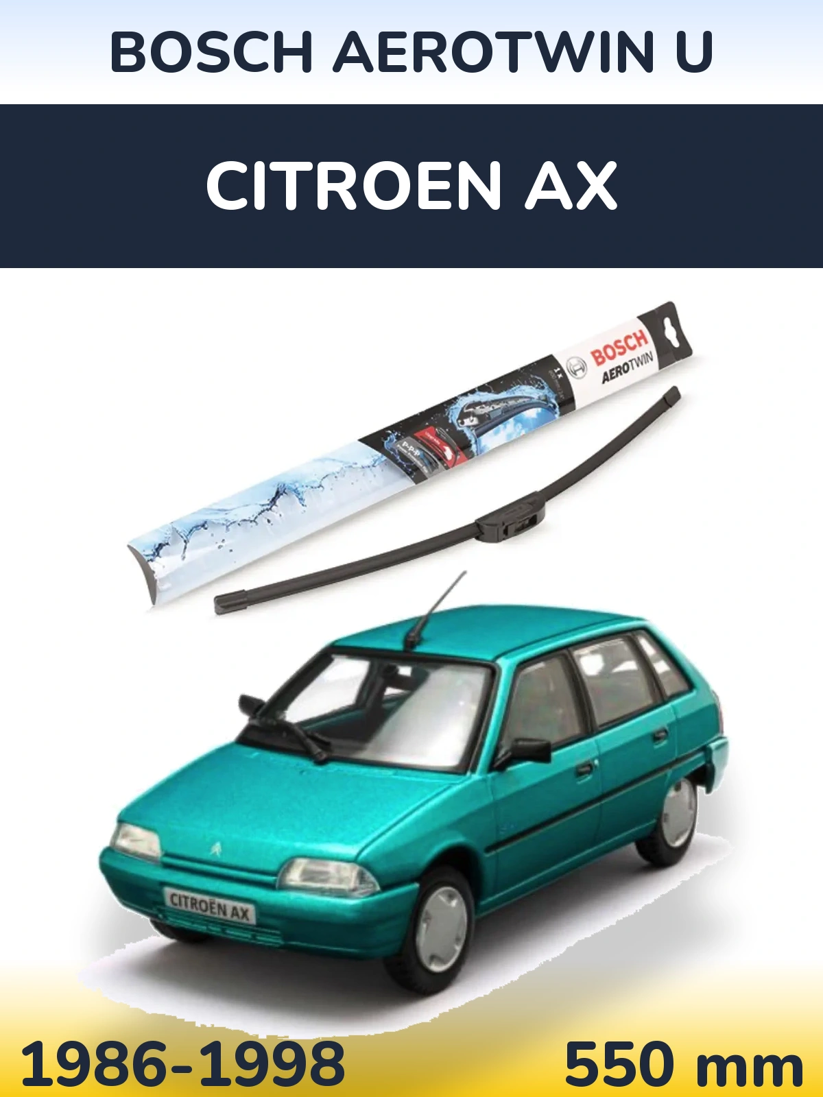Torkarblad BOSCH AeroTwin U för Citroen AX