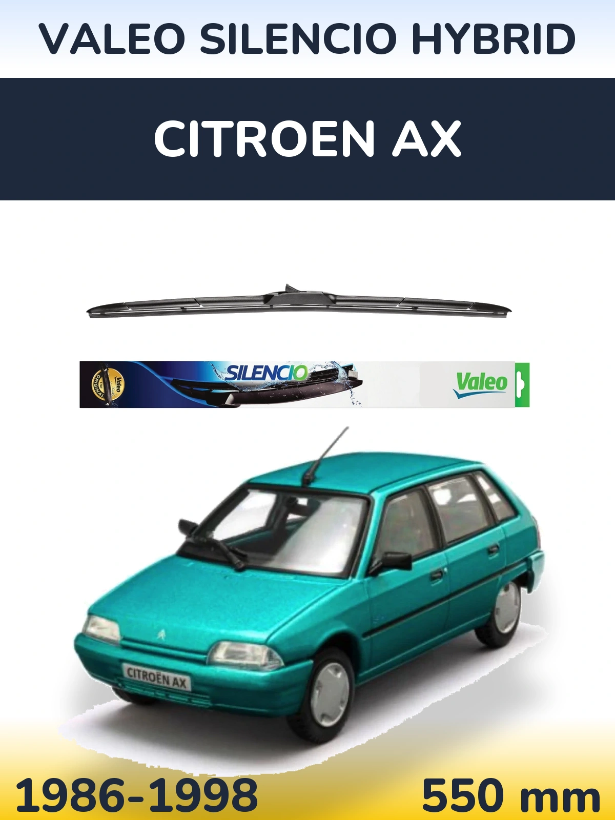 Torkarblad Valeo Silencio Hybrid för Citroen AX