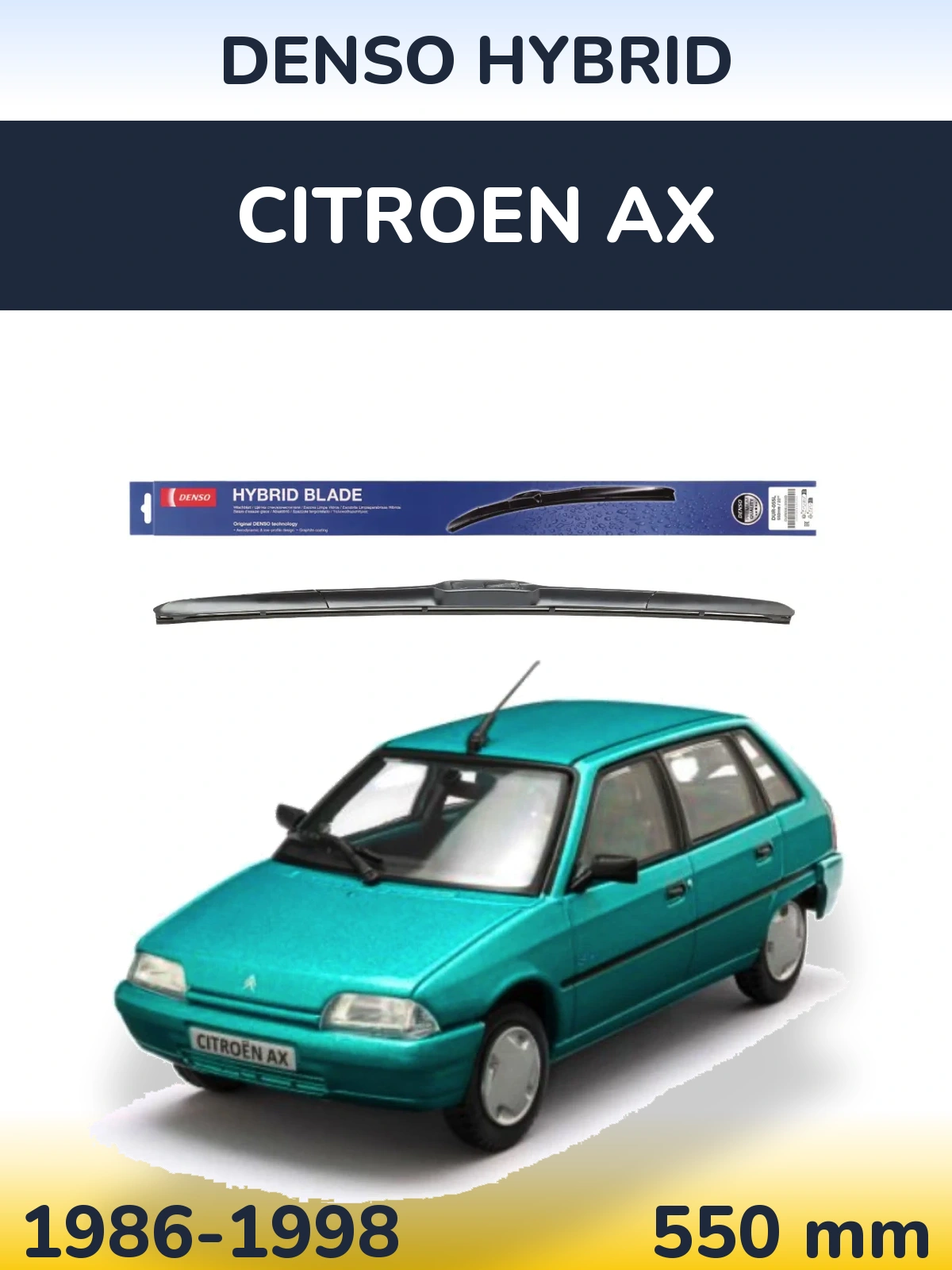 Torkarblad Denso Hybrid för Citroen AX