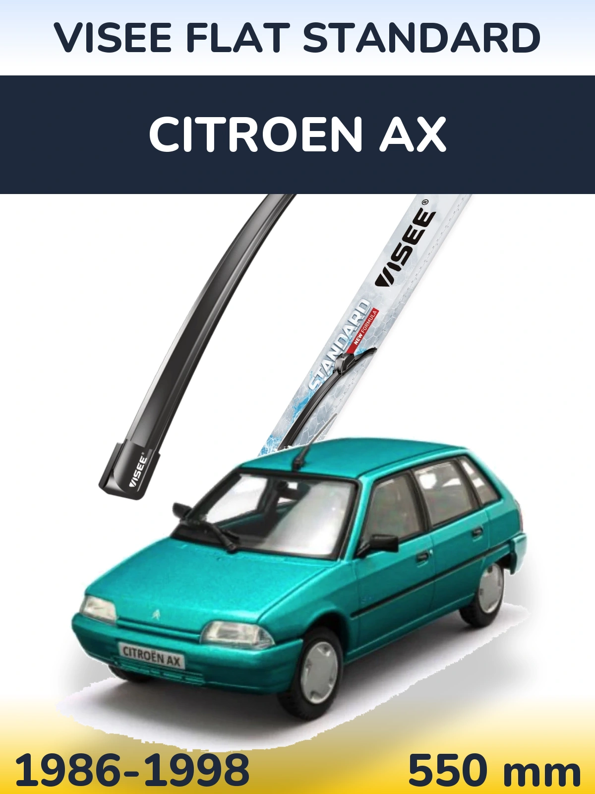 Torkarblad VISEE FLAT STANDARD för Citroen AX
