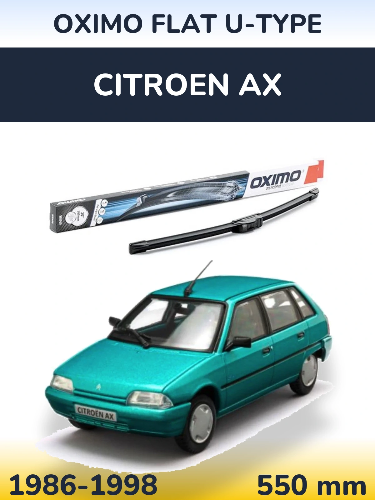 Torkarblad Oximo Flat U-type för Citroen AX