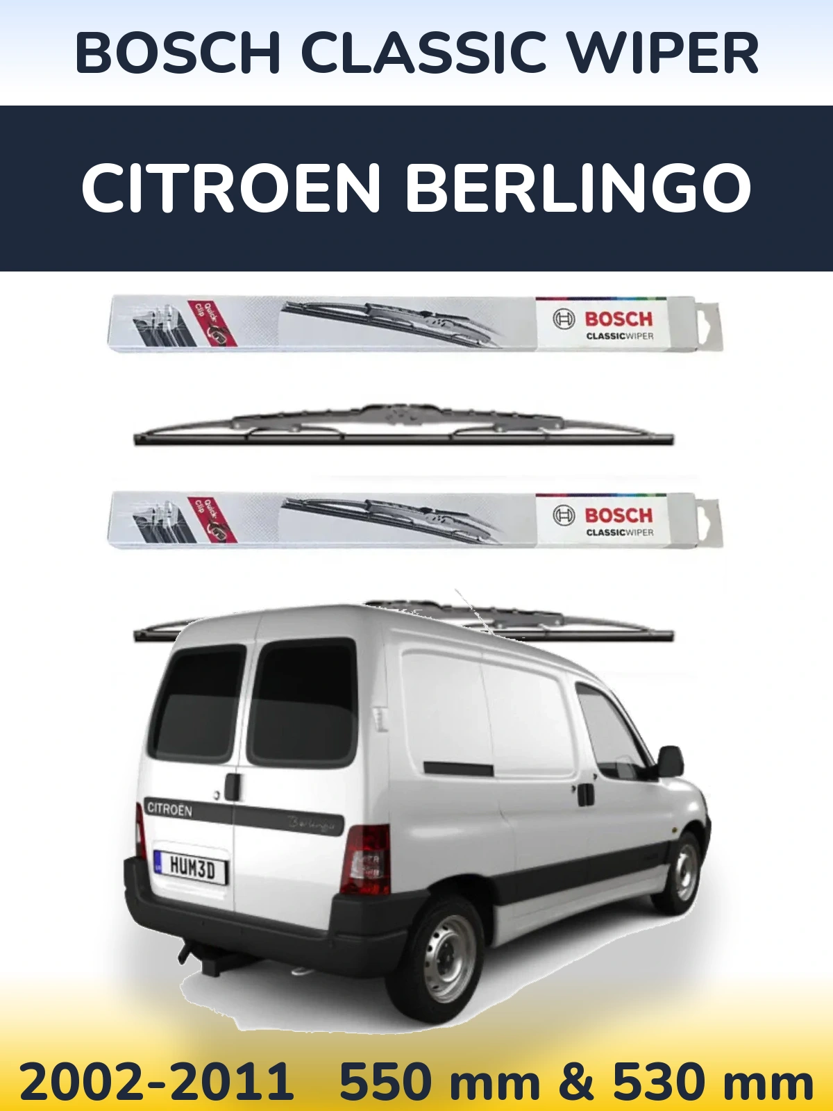 Torkarblad BOSCH Classic Wiper för Citroen Berlingo