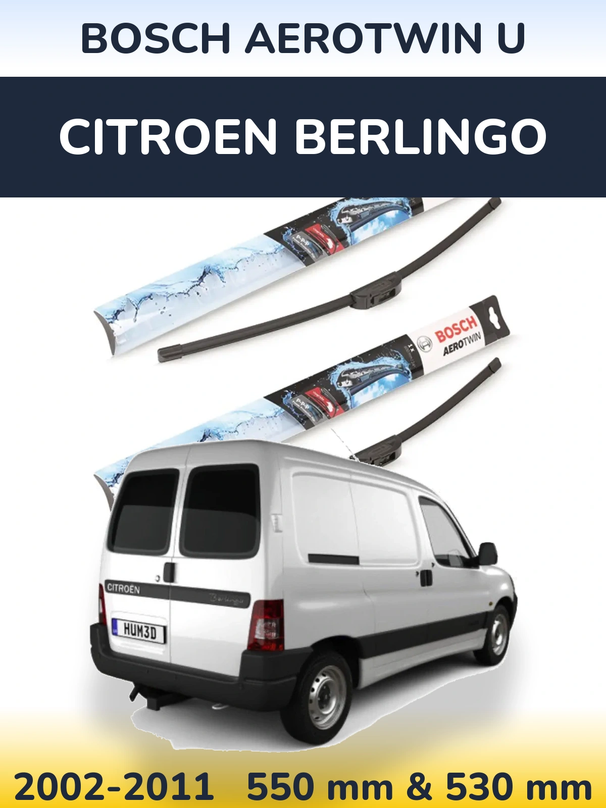 Torkarblad BOSCH AeroTwin U för Citroen Berlingo