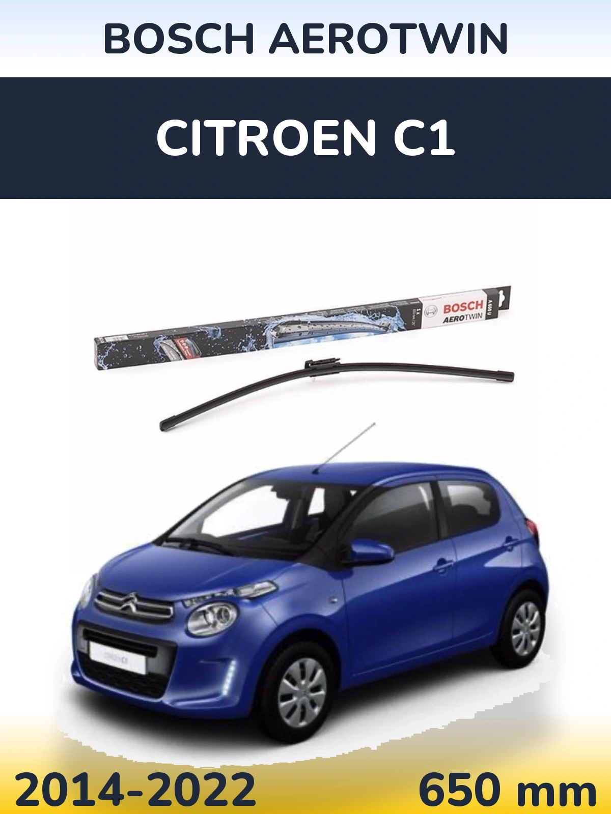 Torkarblad BOSCH AeroTwin för Citroen C1