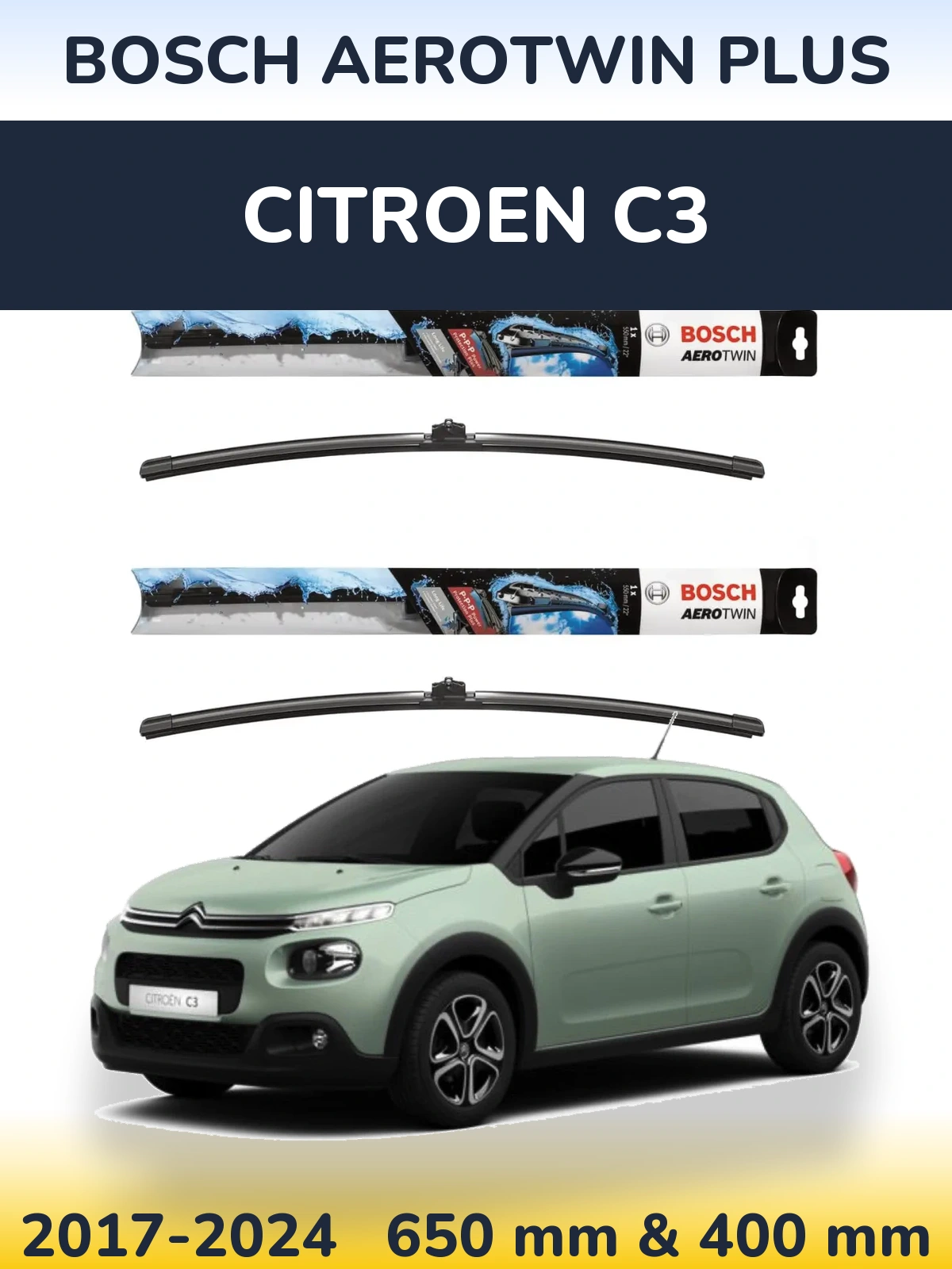 Torkarblad BOSCH AeroTwin Plus för Citroen C3