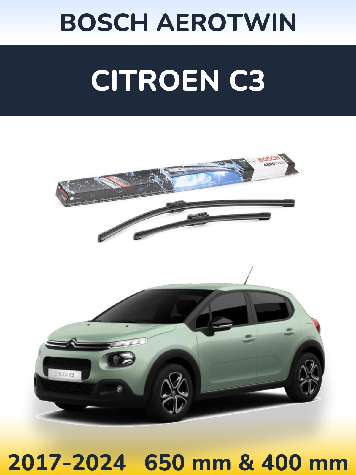 Torkarblad BOSCH AeroTwin för Citroen C3