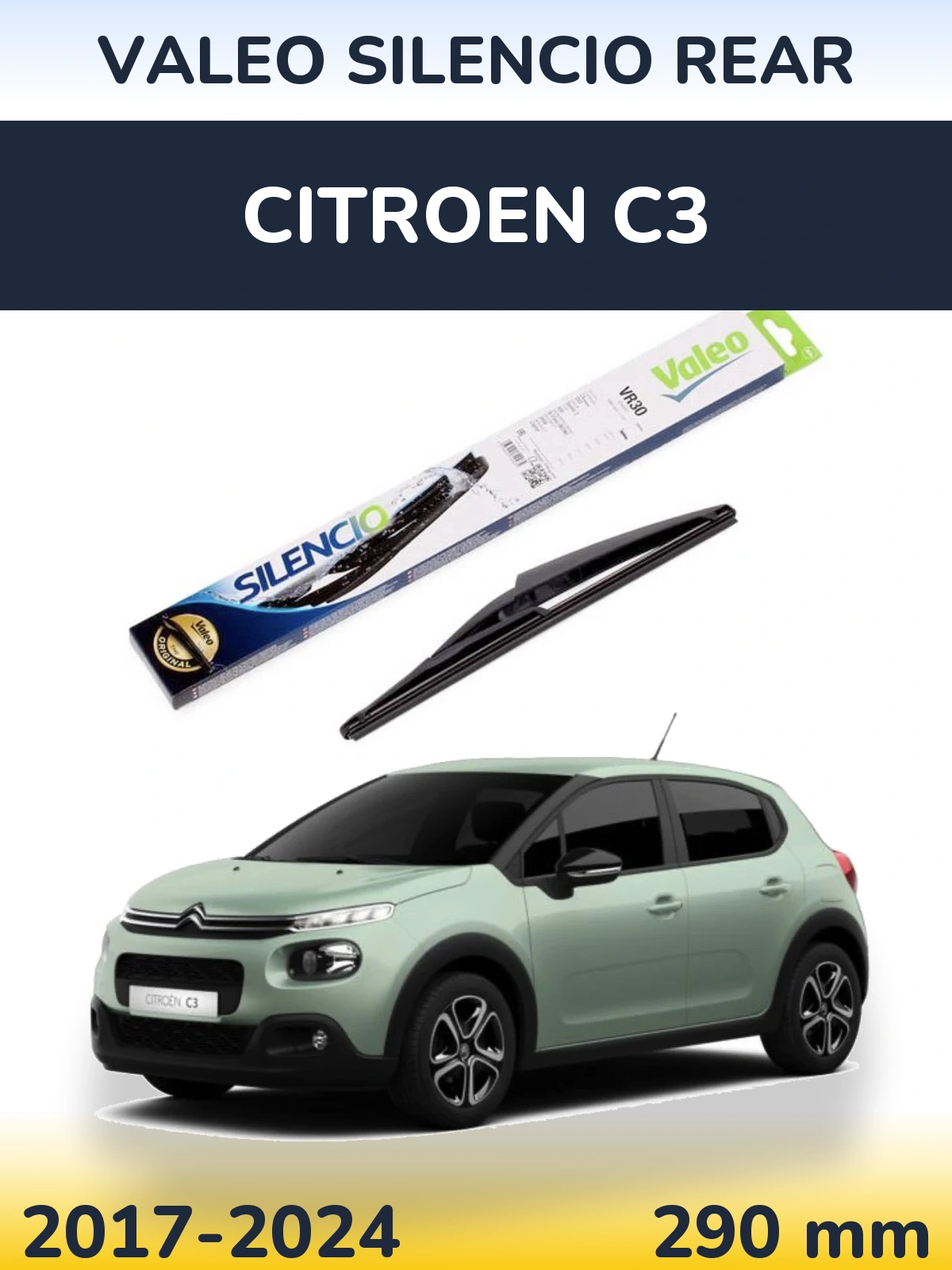 Torkarblad Valeo Silencio Rear för Citroen C3