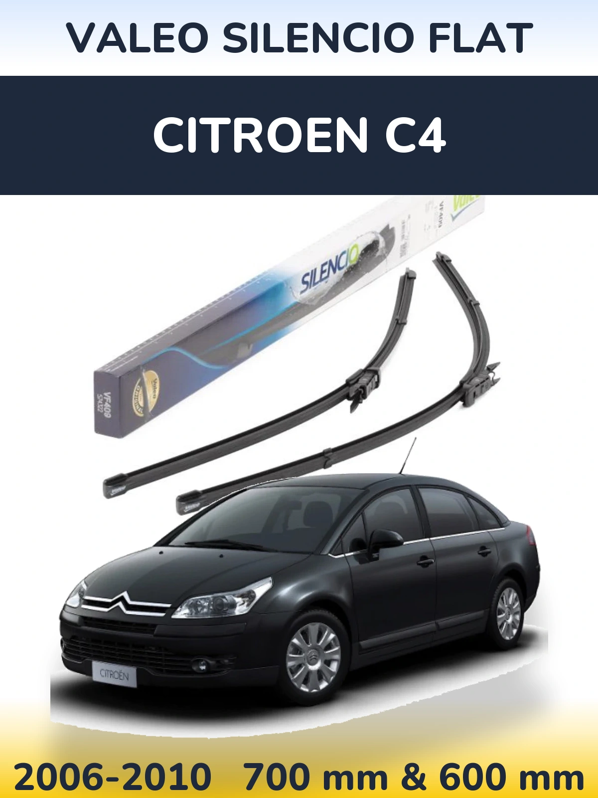 Torkarblad Valeo Silencio Flat för Citroen C4