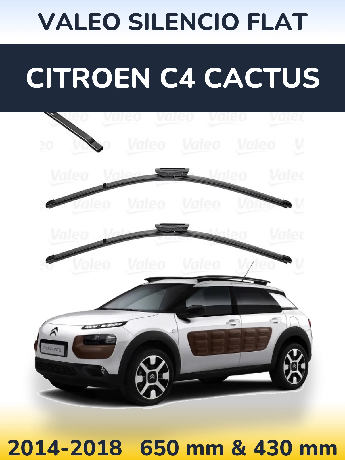 Torkarblad Valeo Silencio Flat för Citroen C4 Cactus