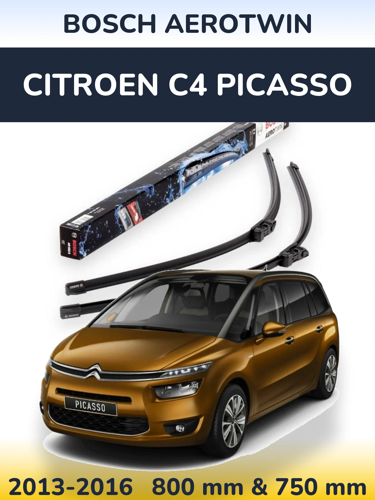Torkarblad BOSCH AeroTwin för Citroen C4 Picasso