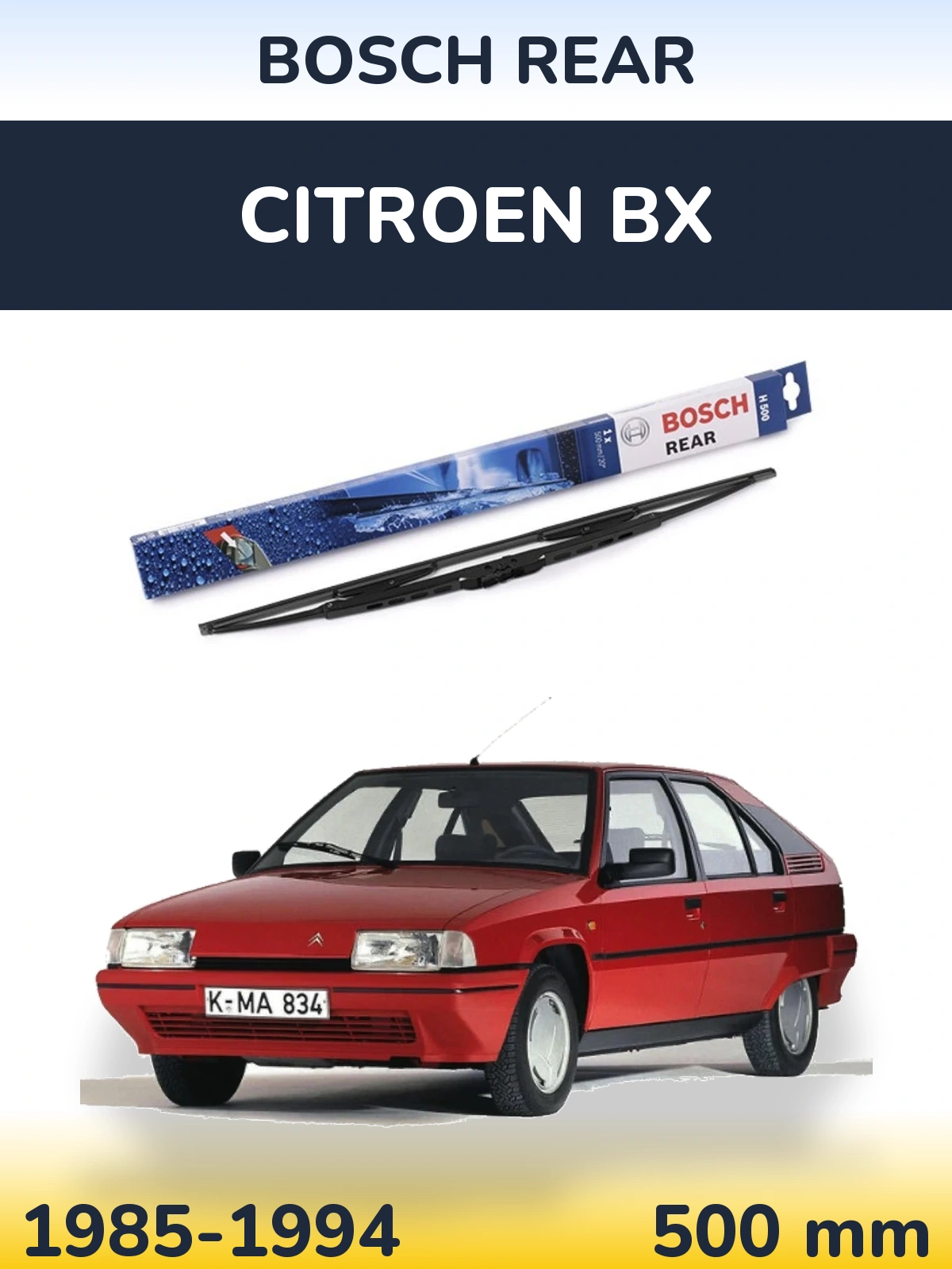 Torkarblad BOSCH Rear för Citroen BX