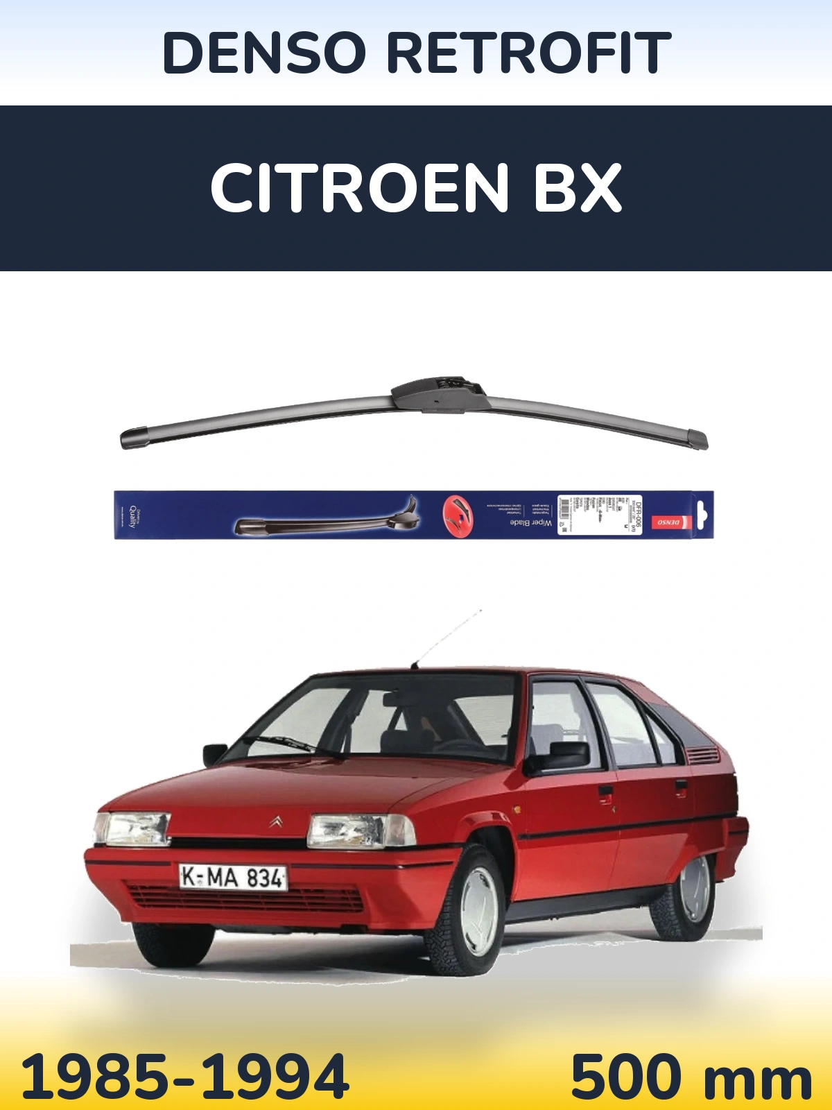 Torkarblad Denso Retrofit för Citroen BX