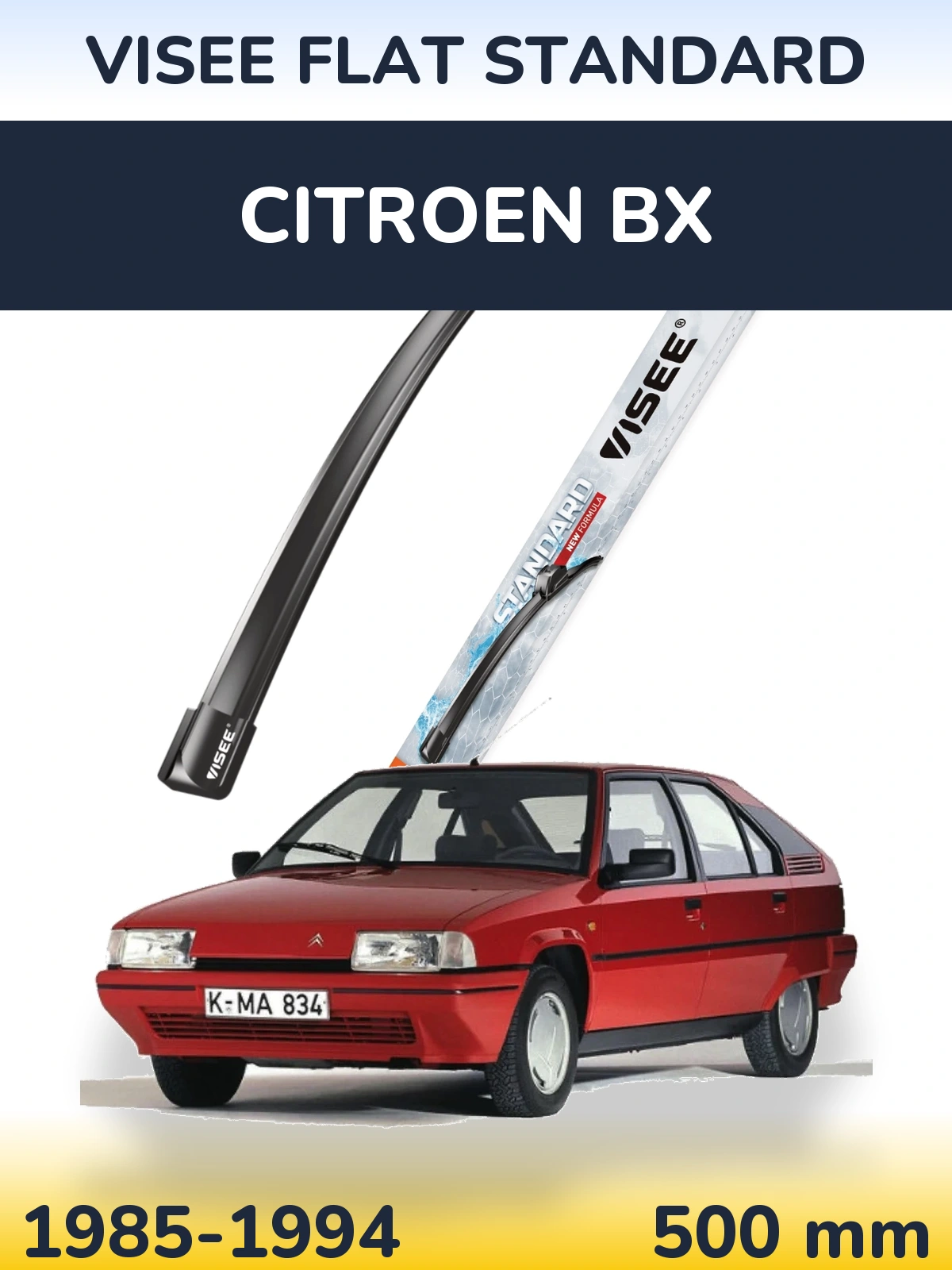 Torkarblad VISEE FLAT STANDARD för Citroen BX
