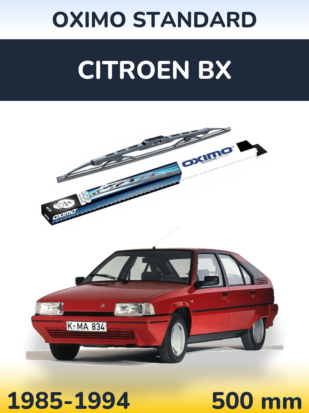 Torkarblad Oximo Standard för Citroen BX
