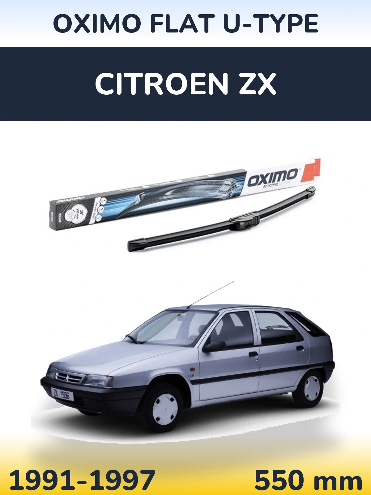 Torkarblad Oximo Flat U-type för Citroen ZX