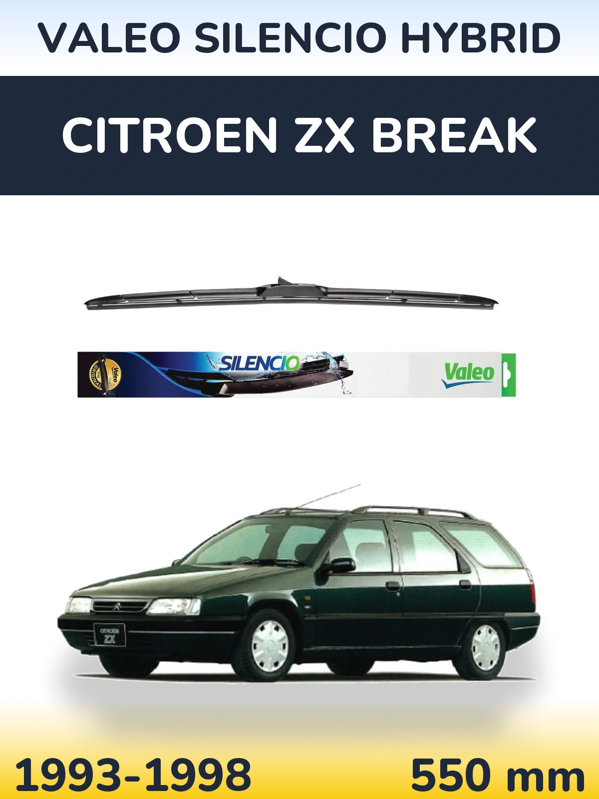 Torkarblad Valeo Silencio Hybrid för Citroen ZX Break