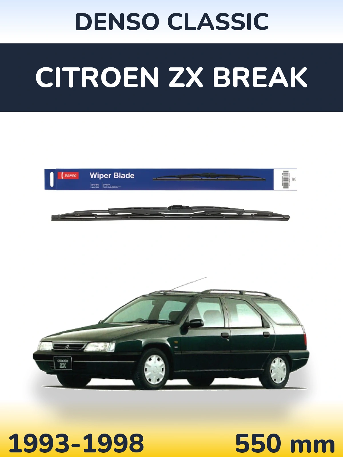 Torkarblad Denso Classic för Citroen ZX Break