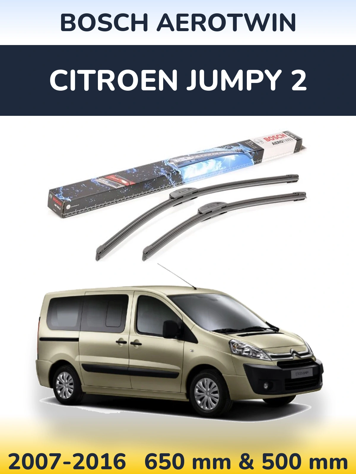 Torkarblad BOSCH AeroTwin för Citroen Jumpy 2