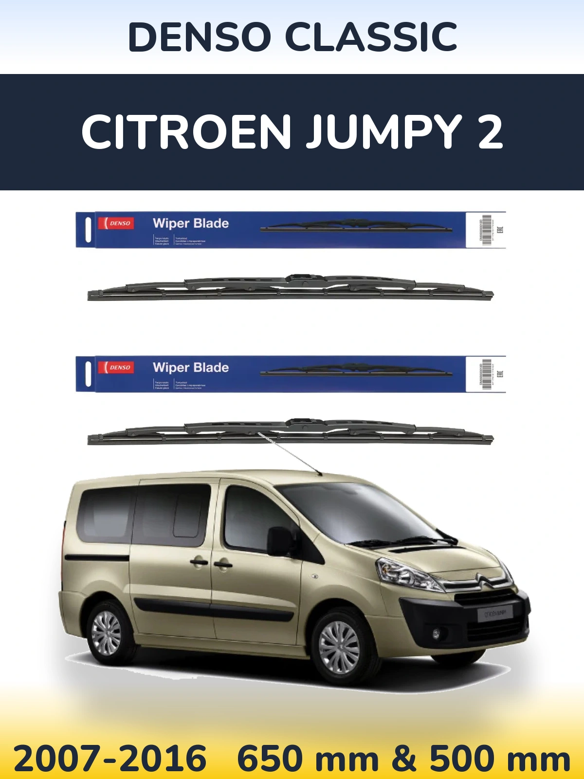 Torkarblad Denso Classic för Citroen Jumpy 2