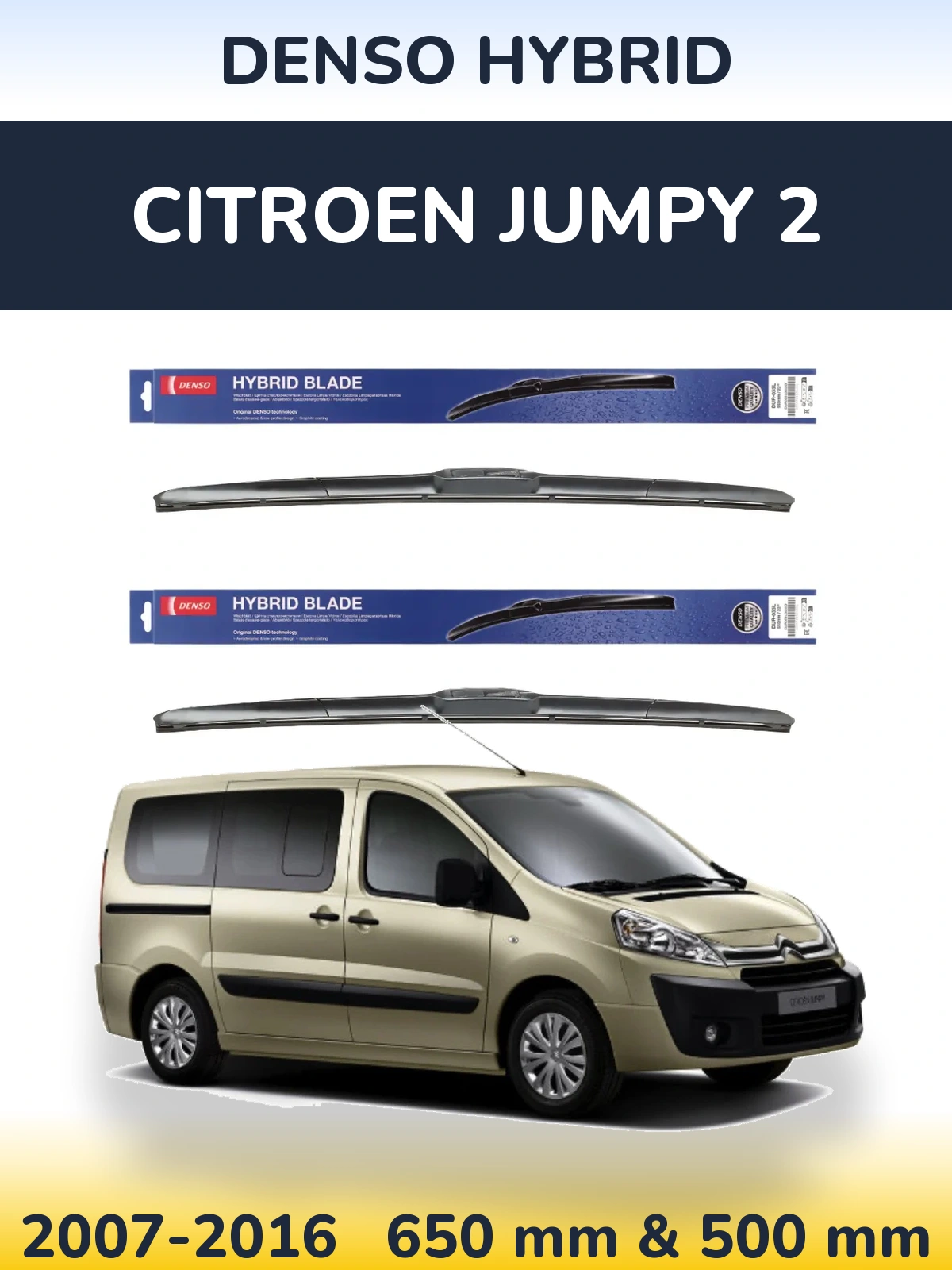 Torkarblad Denso Hybrid för Citroen Jumpy 2