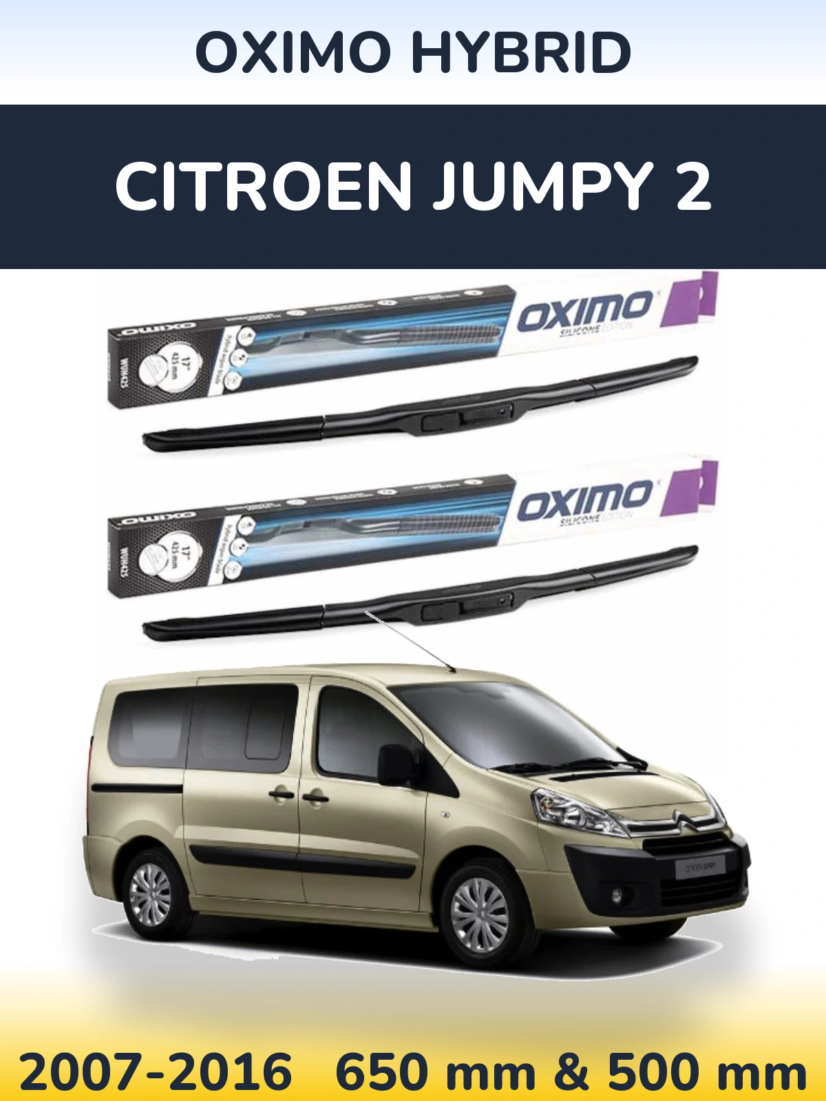 Torkarblad Oximo Hybrid för Citroen Jumpy 2