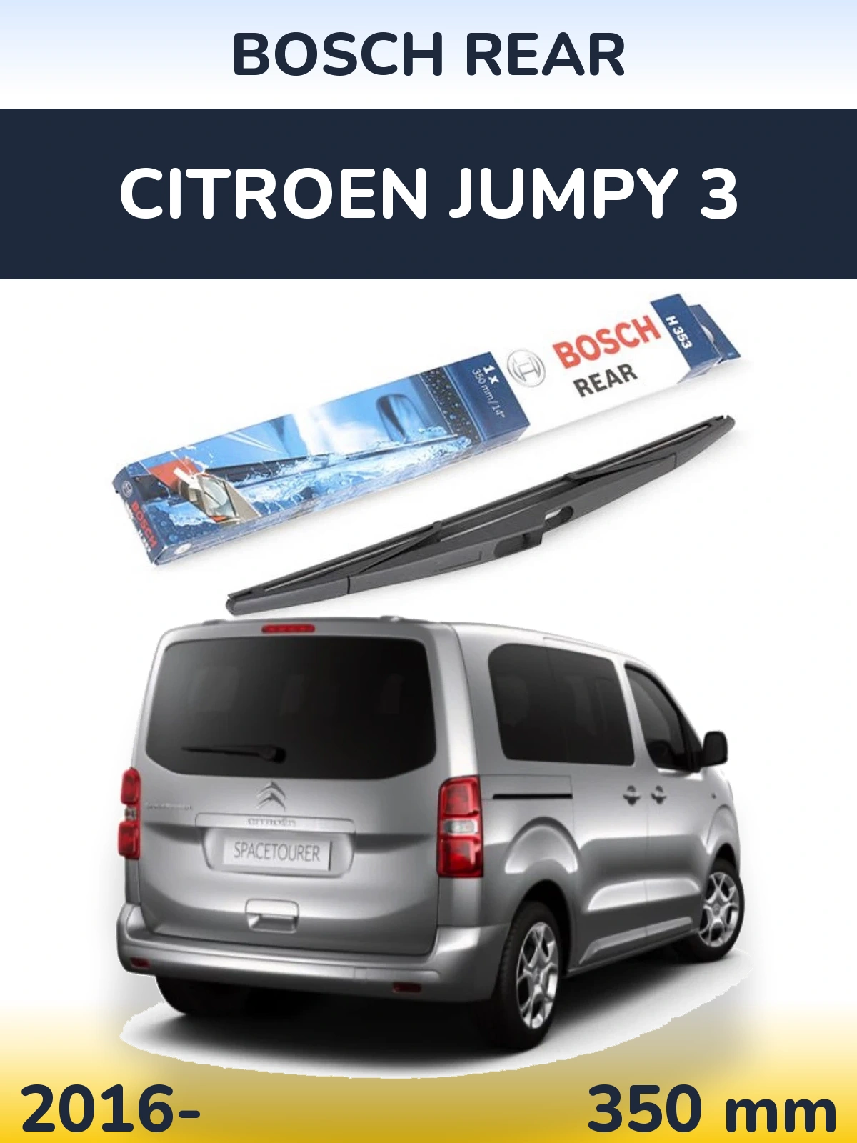 Torkarblad BOSCH Rear för Citroen Jumpy 3