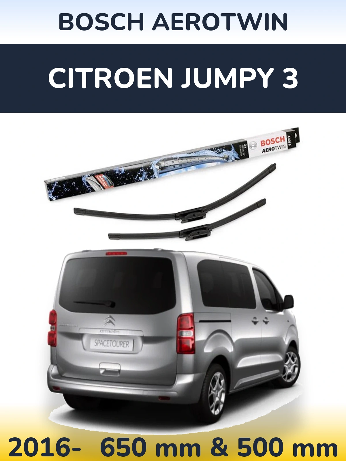 Torkarblad BOSCH AeroTwin för Citroen Jumpy 3