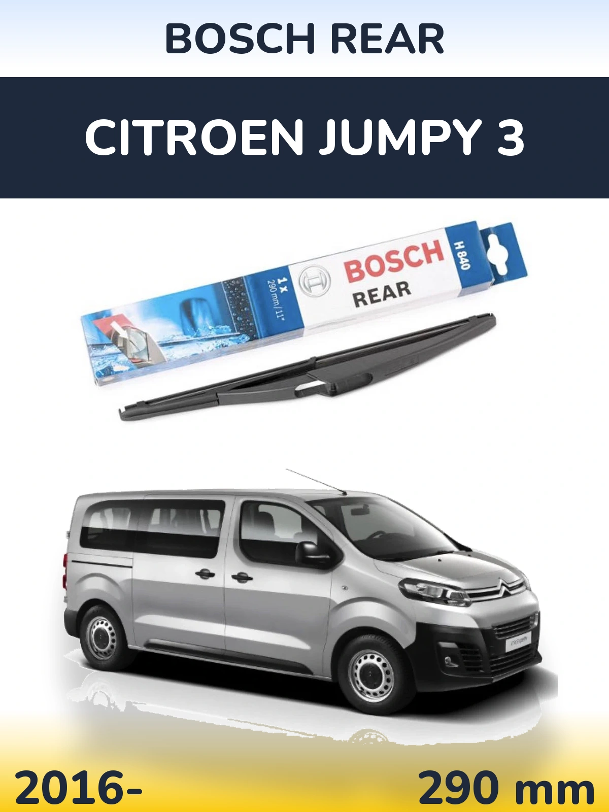Torkarblad BOSCH Rear för Citroen Jumpy 3