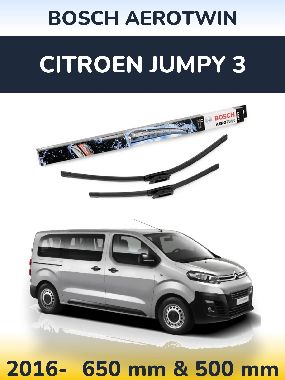 Torkarblad BOSCH AeroTwin för Citroen Jumpy 3